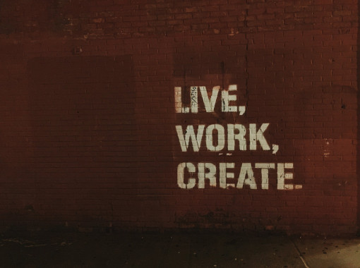 Live Work Create Painted on Wall